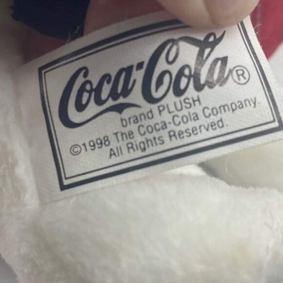 Collectible Coca-Cola Polar Bear Plush With Polka Dot Collar 5” - Picture 5 of 10